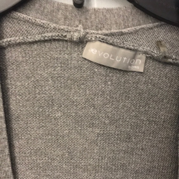 Evolution women’s cardigan sweater. Gray sz L - Picture 4 of 7